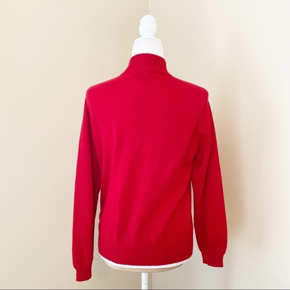 Charter Club 100% Cashmere Mock Turtleneck Red Sweater - S - Picture 3 of 9